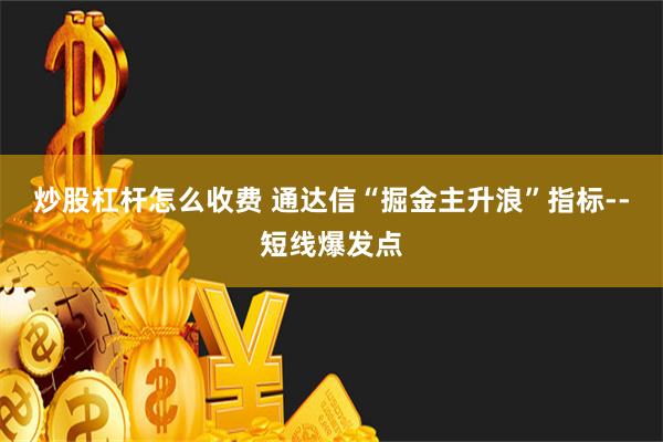 炒股杠杆怎么收费 通达信“掘金主升浪”指标--短线爆发点